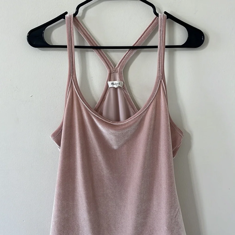 Madewell Velvet Racerback Bodysuit Size Large - Picture 4 of 13